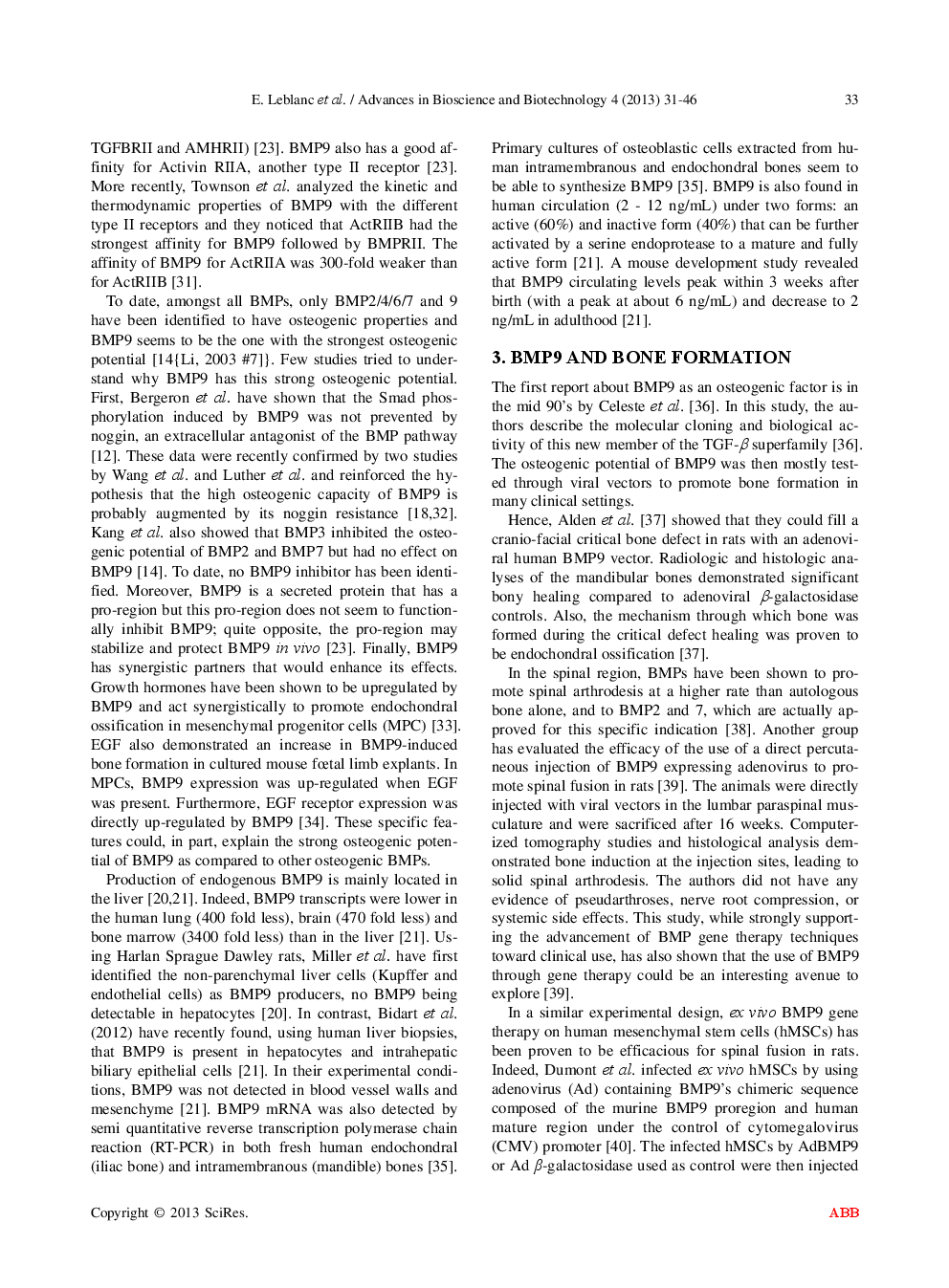 From Skeletal To Non Skeletal: The Intriguing Roles Of BMP-9: A Literature Review - Page 4