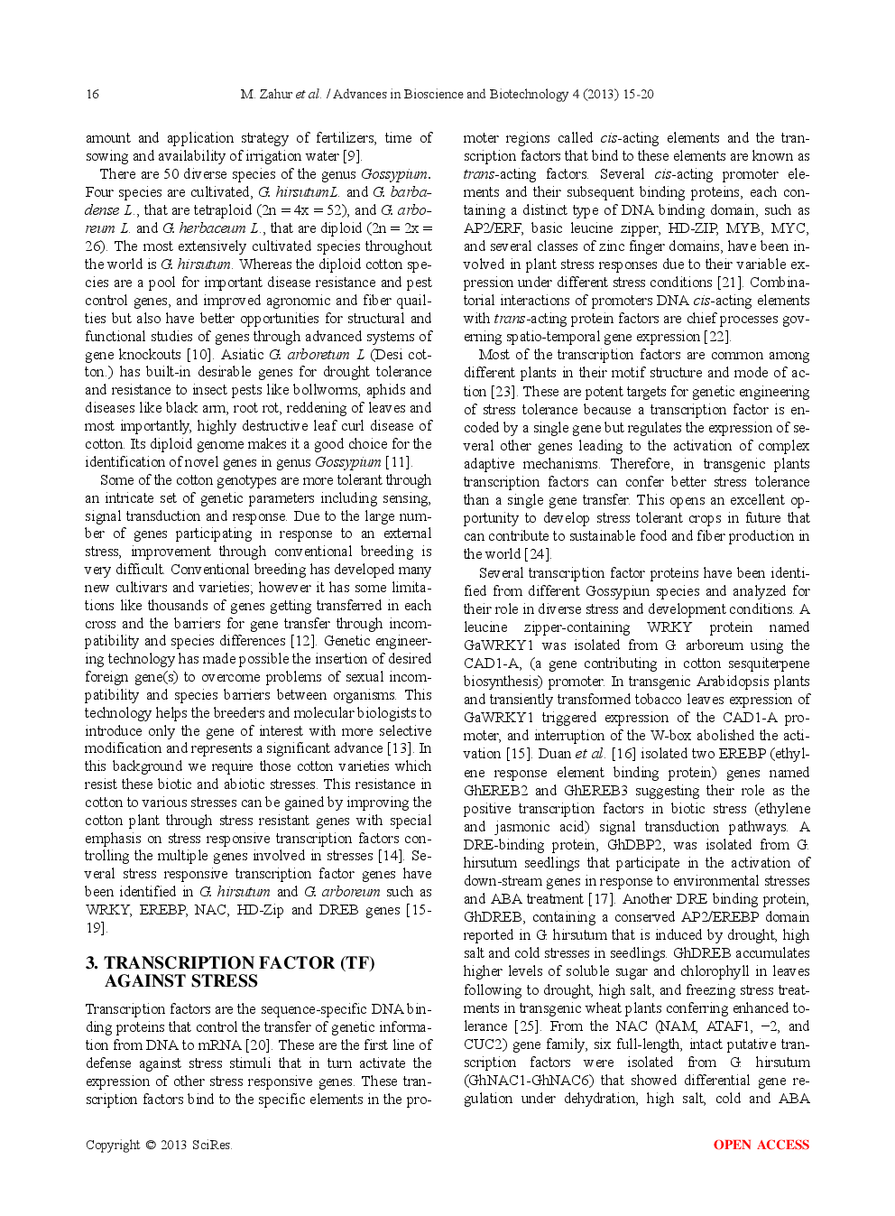 Homeobox leucine Zipper Proteins And Cotton Improvement - Page 3