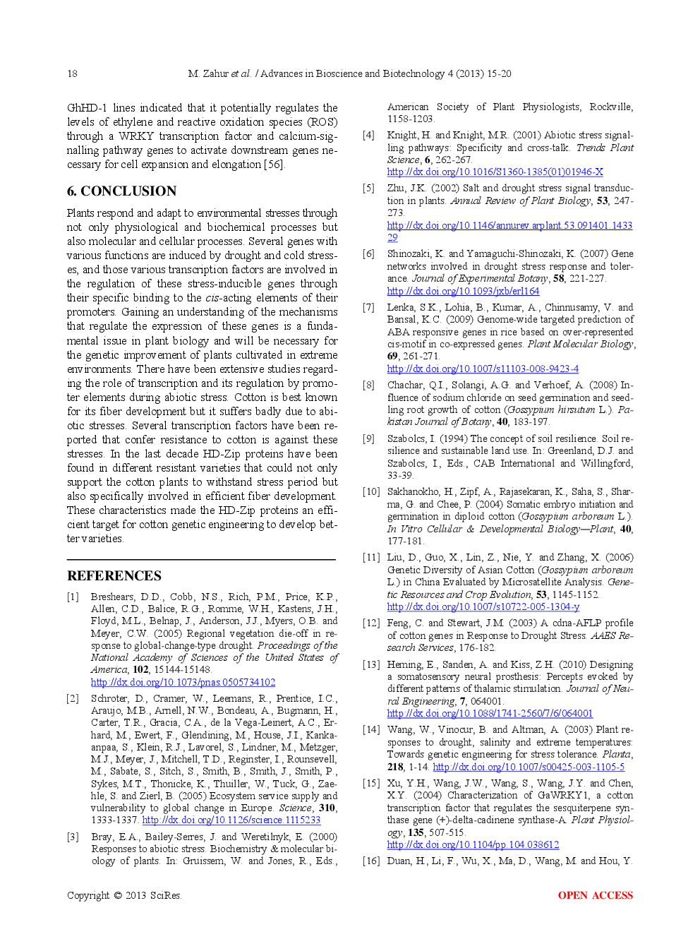 Homeobox leucine Zipper Proteins And Cotton Improvement - Page 5