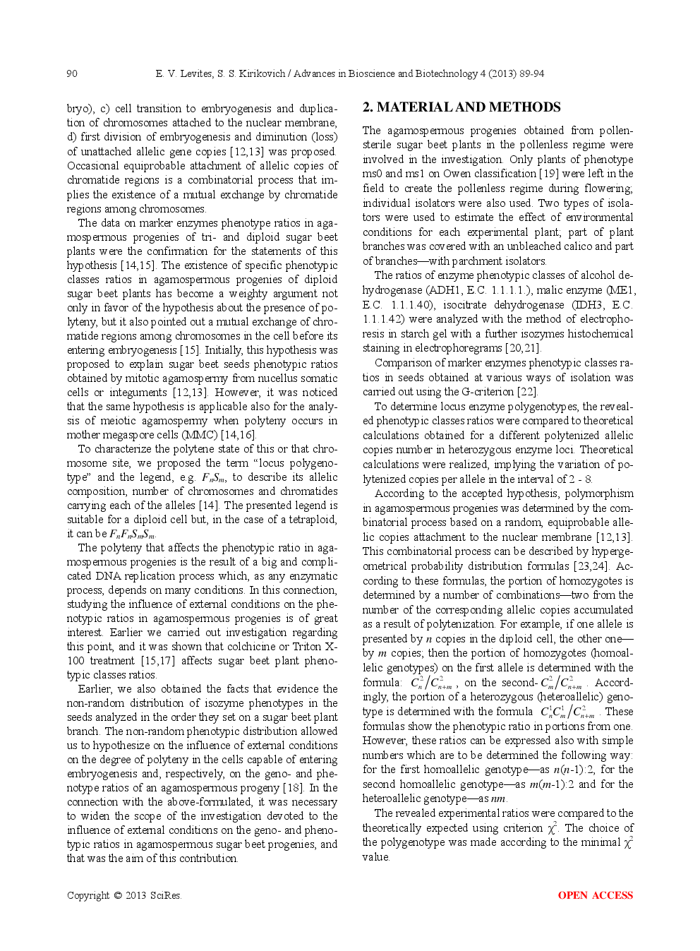 Influence Of External Conditions On The Combinatorial Processes At Agamospermy - Page 3
