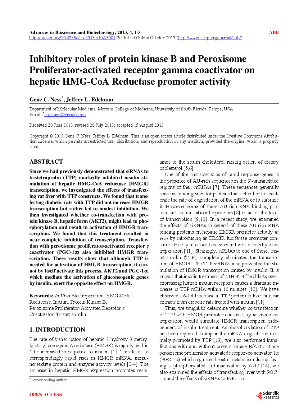 Inhibitory Roles Of Protein Kinase B And Peroxisome Proliferator-Activated Receptor Gamma Coactivator On Hepatic HMG-CoA Reductase Promoter Activity - Page 2