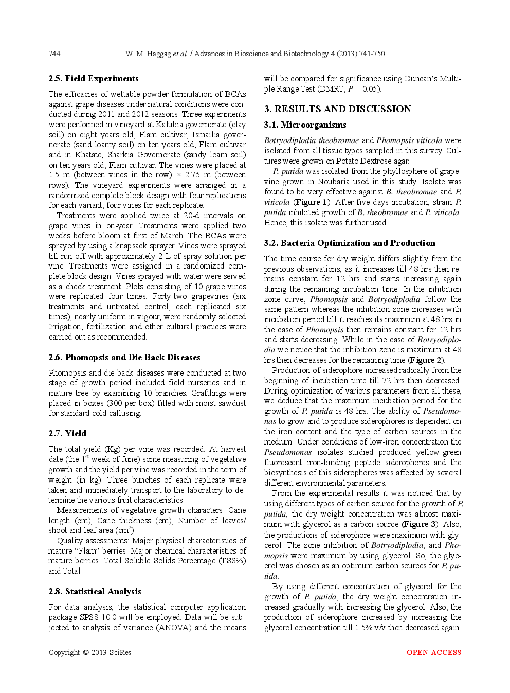 Mass Production, Fermentation, Formulation Of Pseudomonas Putida For Controlling Of Die Back And Phomopsis Diseases On Grapevine - Page 5