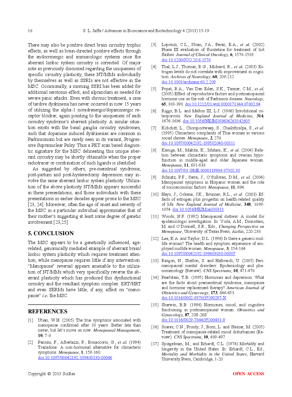 Menopause, Cessation Of Menses, Vs. “Menopause”, A Primary Brain Disorder? - Page 5