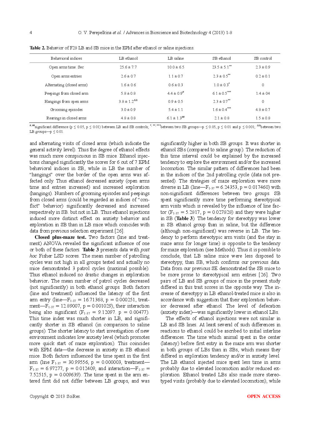 Mice Selected For Large And Small Brain Weight: The Preservation Of Trait Differences After The Selection Was Discontinued - Page 5