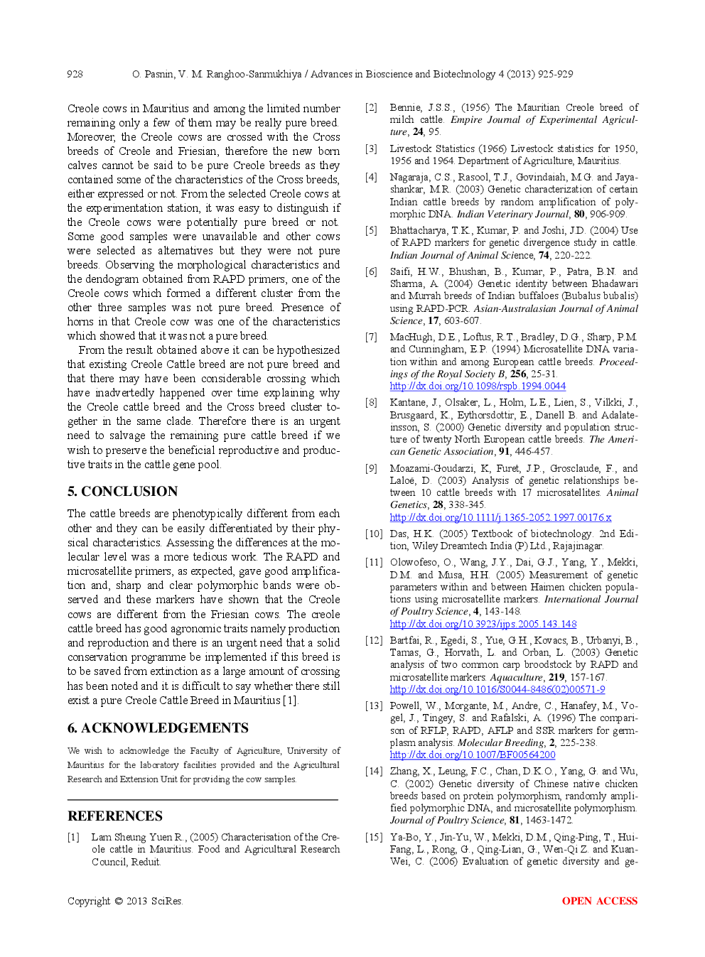Molecular Studies On The Creole Cattle Breed In Mauritius - Page 5