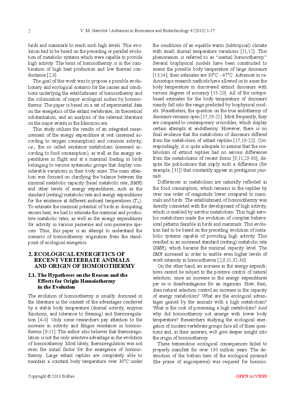 Origin And Development Of Homoiothermy: A Case Study Of Avian Energetics - Page 3
