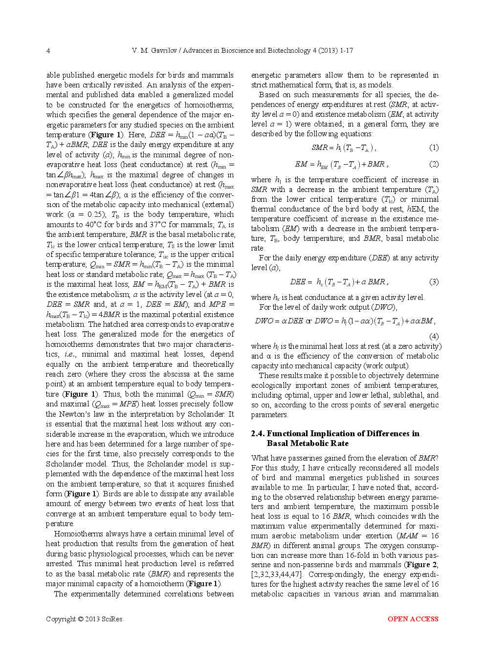 Origin And Development Of Homoiothermy: A Case Study Of Avian Energetics - Page 5