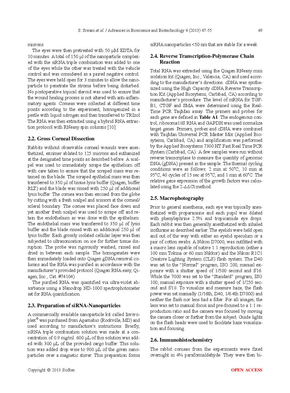 Reduction Of Corneal Scarring In Rabbits By Targeting The TGFB1 Pathway With A Triple SiRNA Combination - Page 4