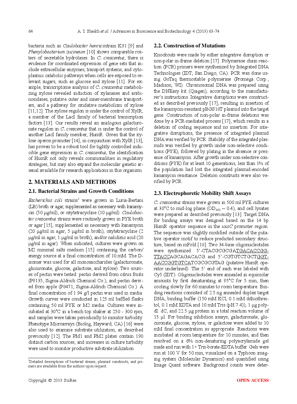 Regulation Of D-Galacturonate Metabolism In Caulobacter Crescentus By HumR, A LacI-Family Transcriptional Repressor - Page 3