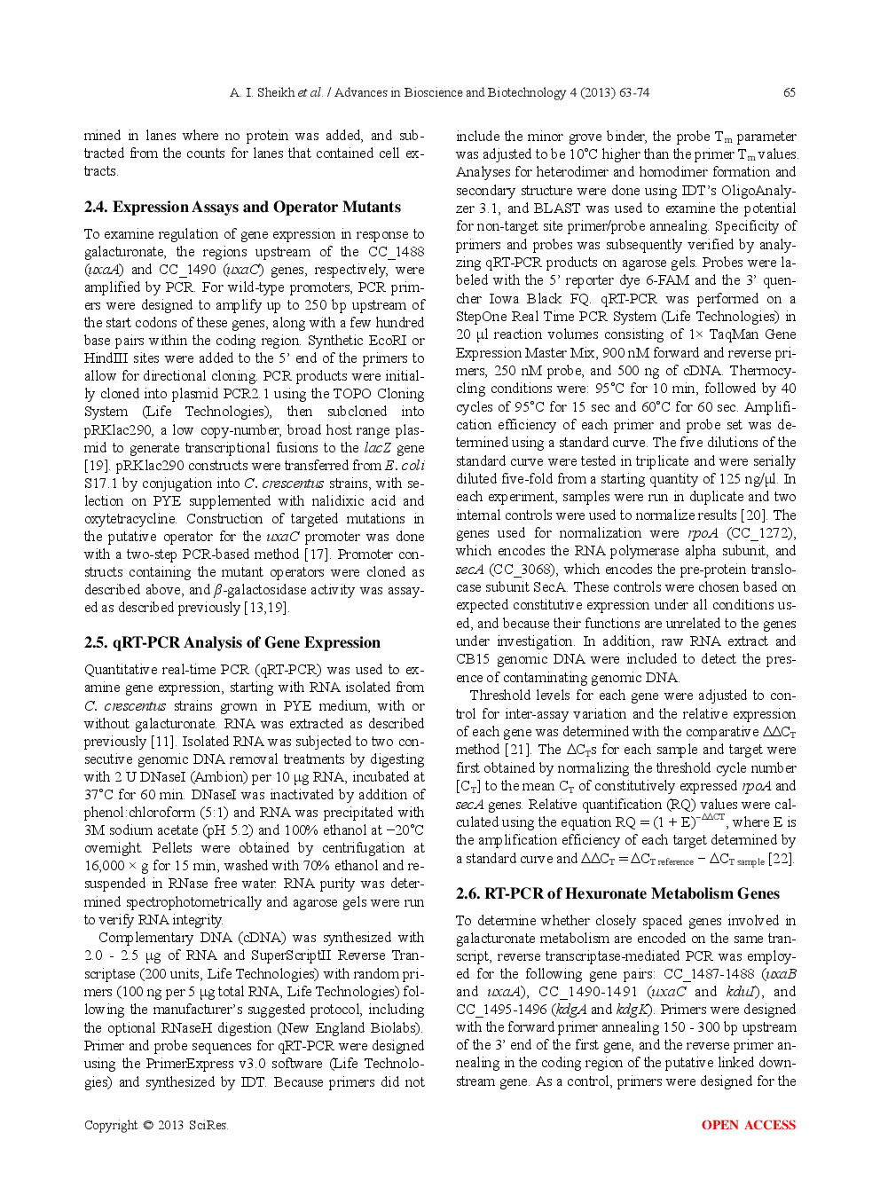 Regulation Of D-Galacturonate Metabolism In Caulobacter Crescentus By HumR, A LacI-Family Transcriptional Repressor - Page 4
