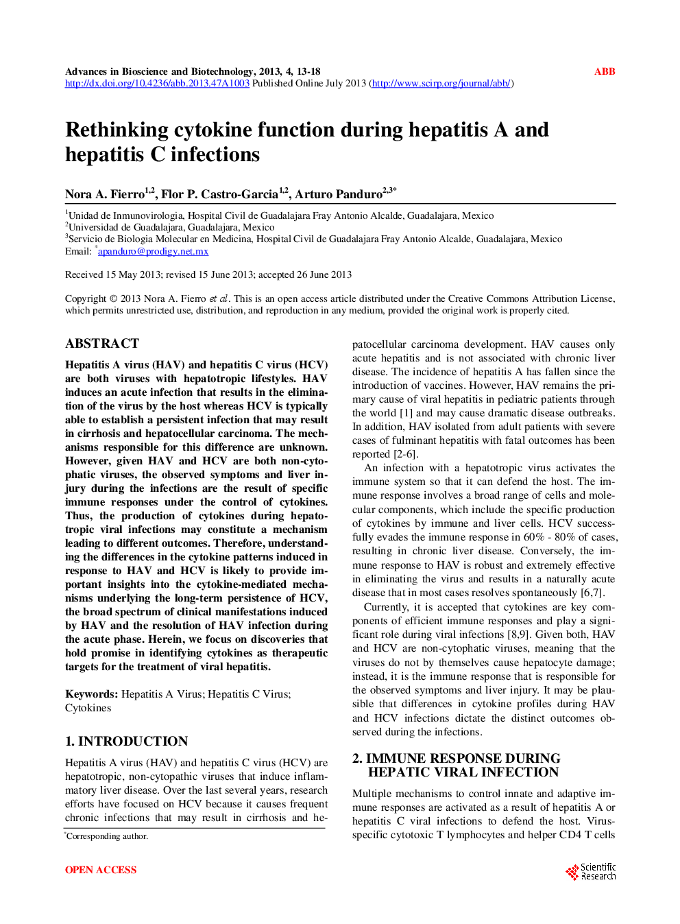 Rethinking Cytokine Function During Hepatitis A And Hepatitis C Infections - Page 2