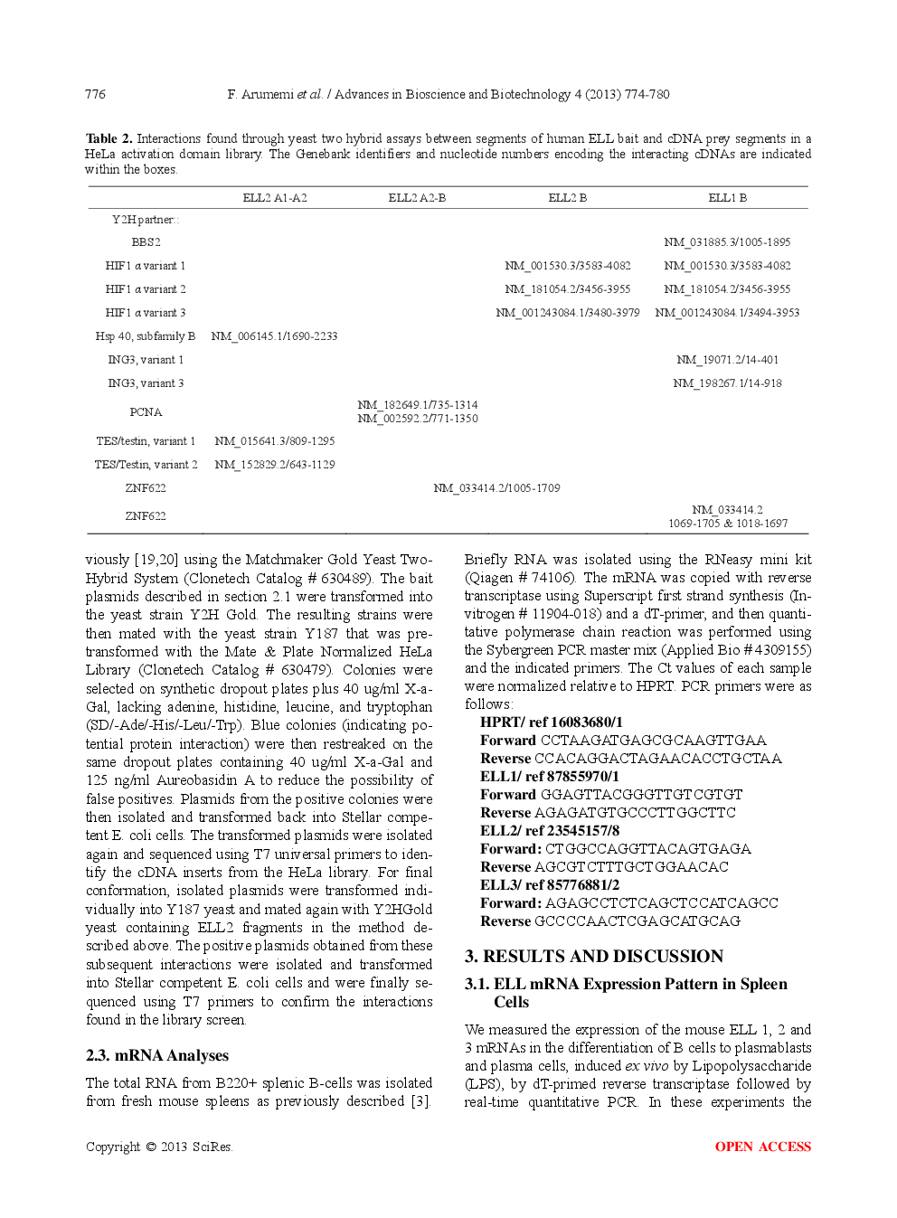 Shared And Discrete Interacting Partners Of ELL1 And ELL2 By Yeast Two-Hybrid Assay - Page 4