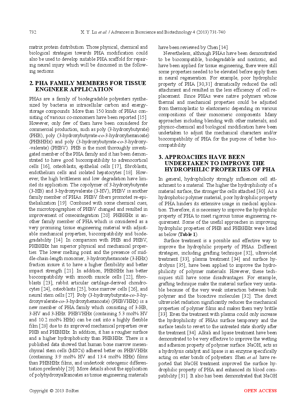 Strategies Of Polyhydroxyalkanoates Modification For The Medical Application In Neural Regeneration/Nerve Tissue Engineering - Page 3