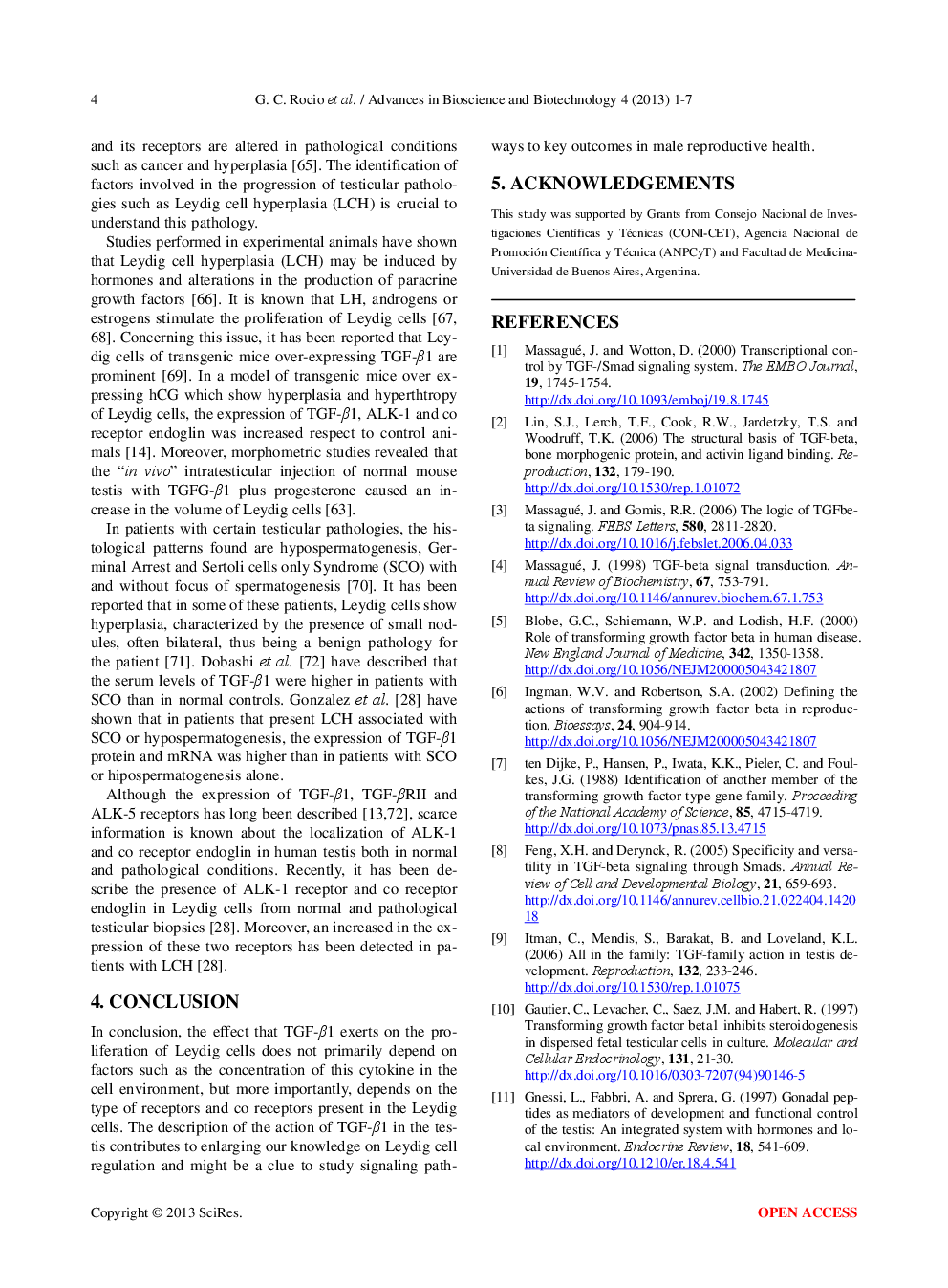 Testicular Expression Of The TGF-β1 System And The Control Of Leydig Cell Proliferation - Page 5