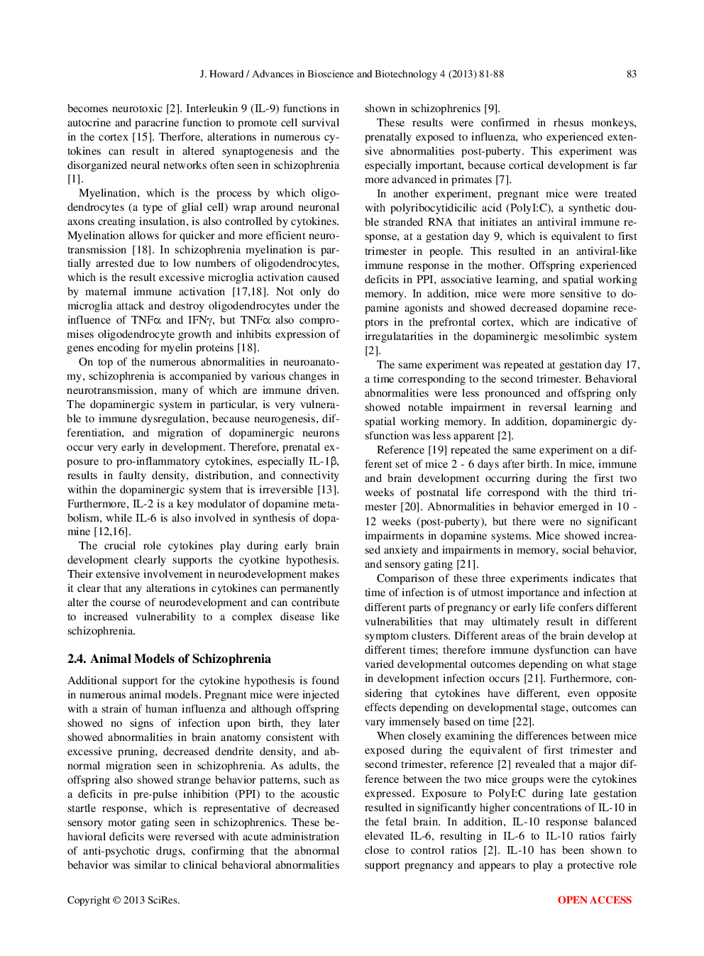 The Cytokine Hypothesis: A Neurodevelopmental Explanation For The Emergence Of Schizophrenia Later In Life - Page 4