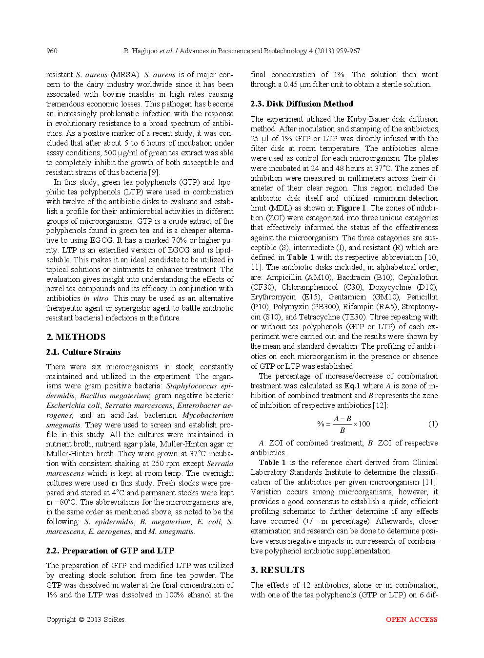 The Synergistic Effects Of Green Tea Polyphenols And Antibiotics Against Potential Pathogens - Page 3