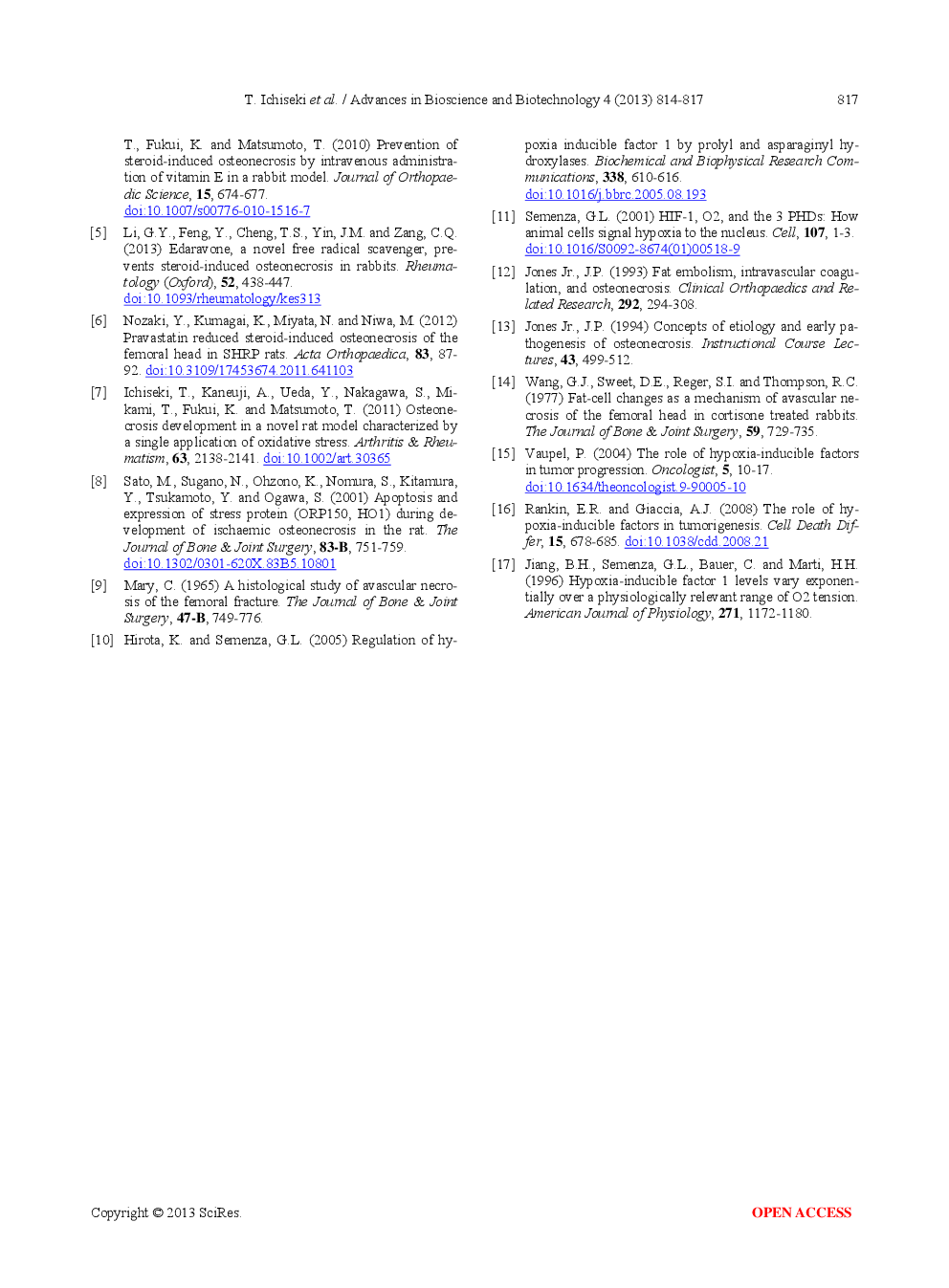 The Timing And Extent Of Intraosseous Hypoxia In The Oxidative Stress-Induced Rat Osteonecrosis Model - Page 5