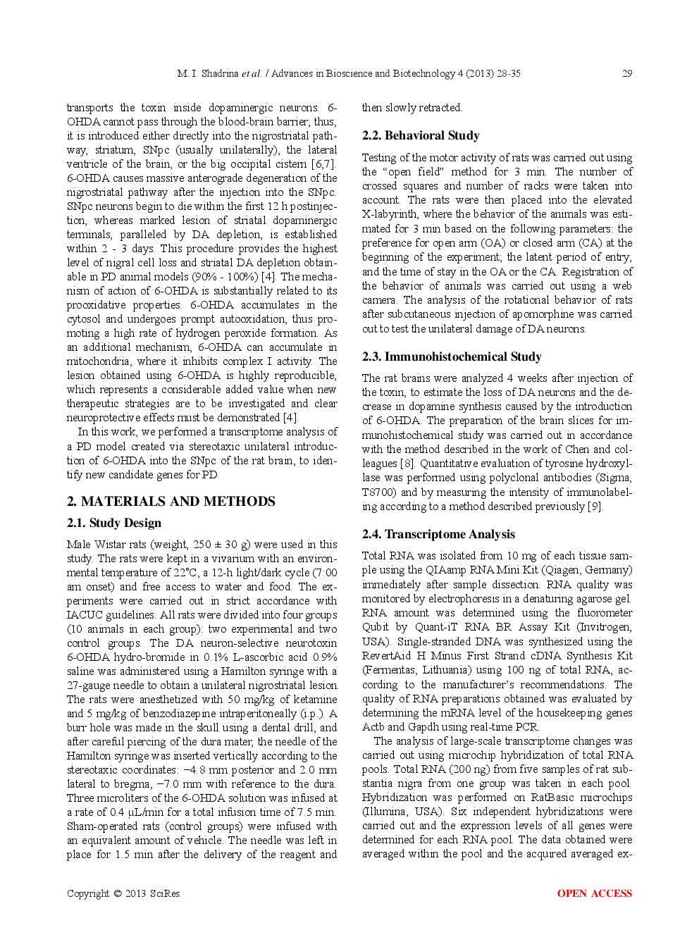 Transcriptome Profiling Of 6-OHDA Model Of Parkinson’s Disease - Page 3