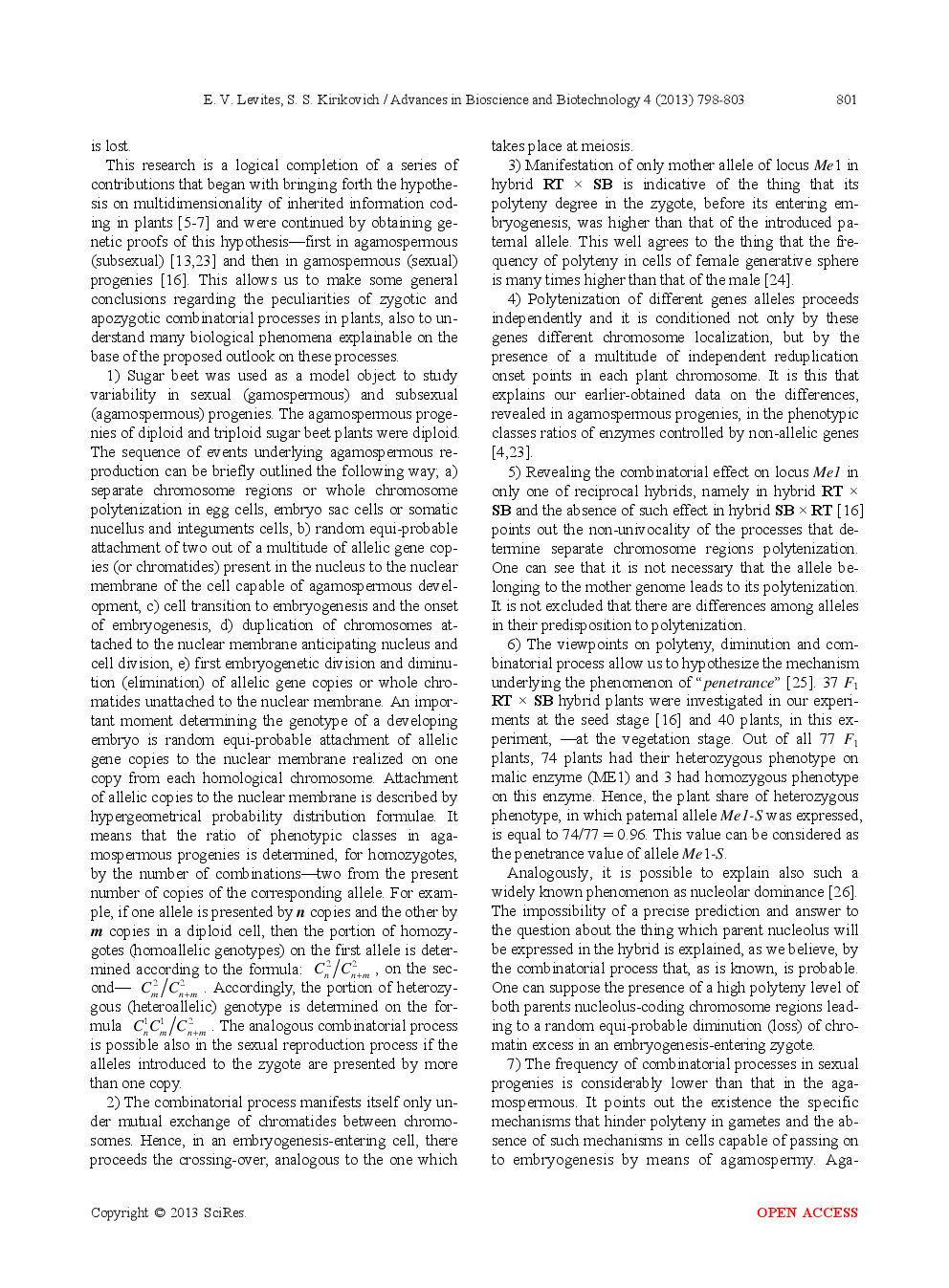 Zygotic Combinatorial Process In Plants - Page 5