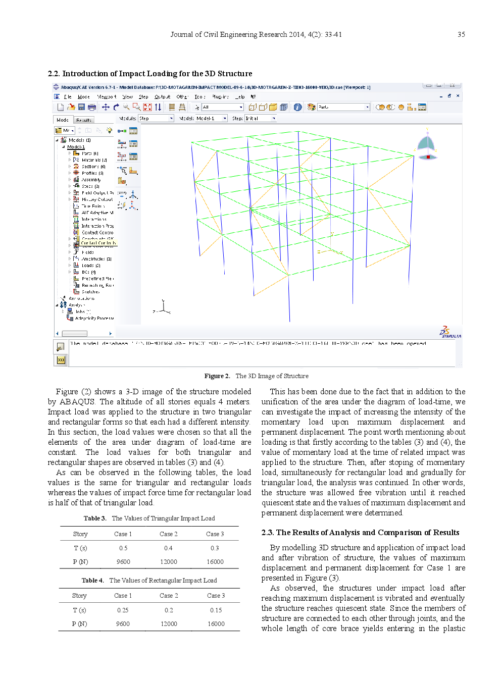 The Investigation Of Permanent Displacement In Structures With Buckling-Resistant Braces Under Impact Loading In Two Joint Bracing Systems Of BF And Dual - Page 4