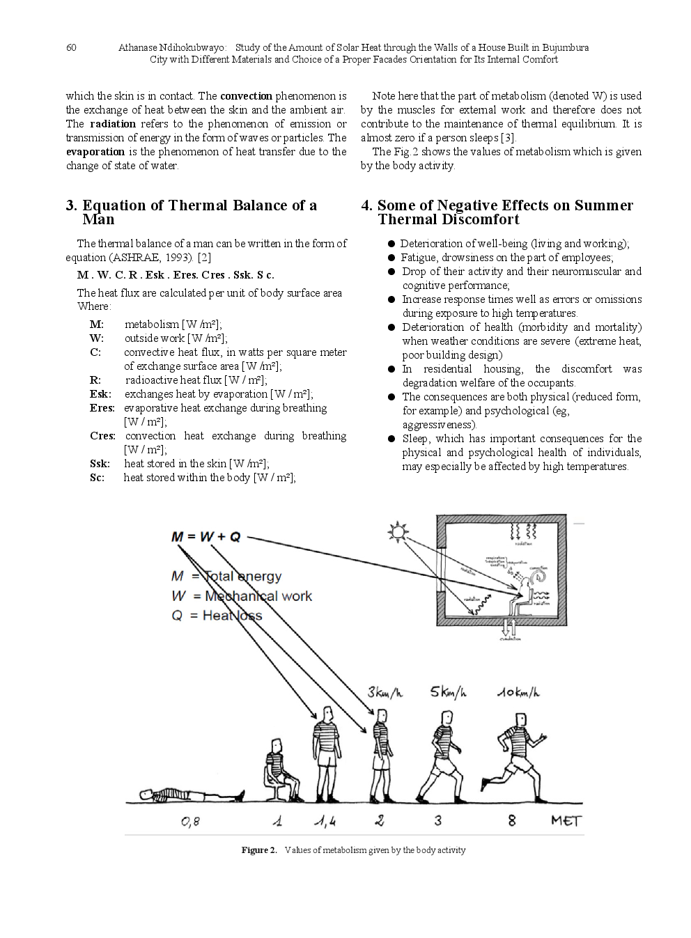 Study Of The Amount Of Solar Heat Through The Walls Of A House Built In Bujumbura City With Different Materials And Choice Of A Proper Facades Orientation For Its Internal Comfort - Page 3