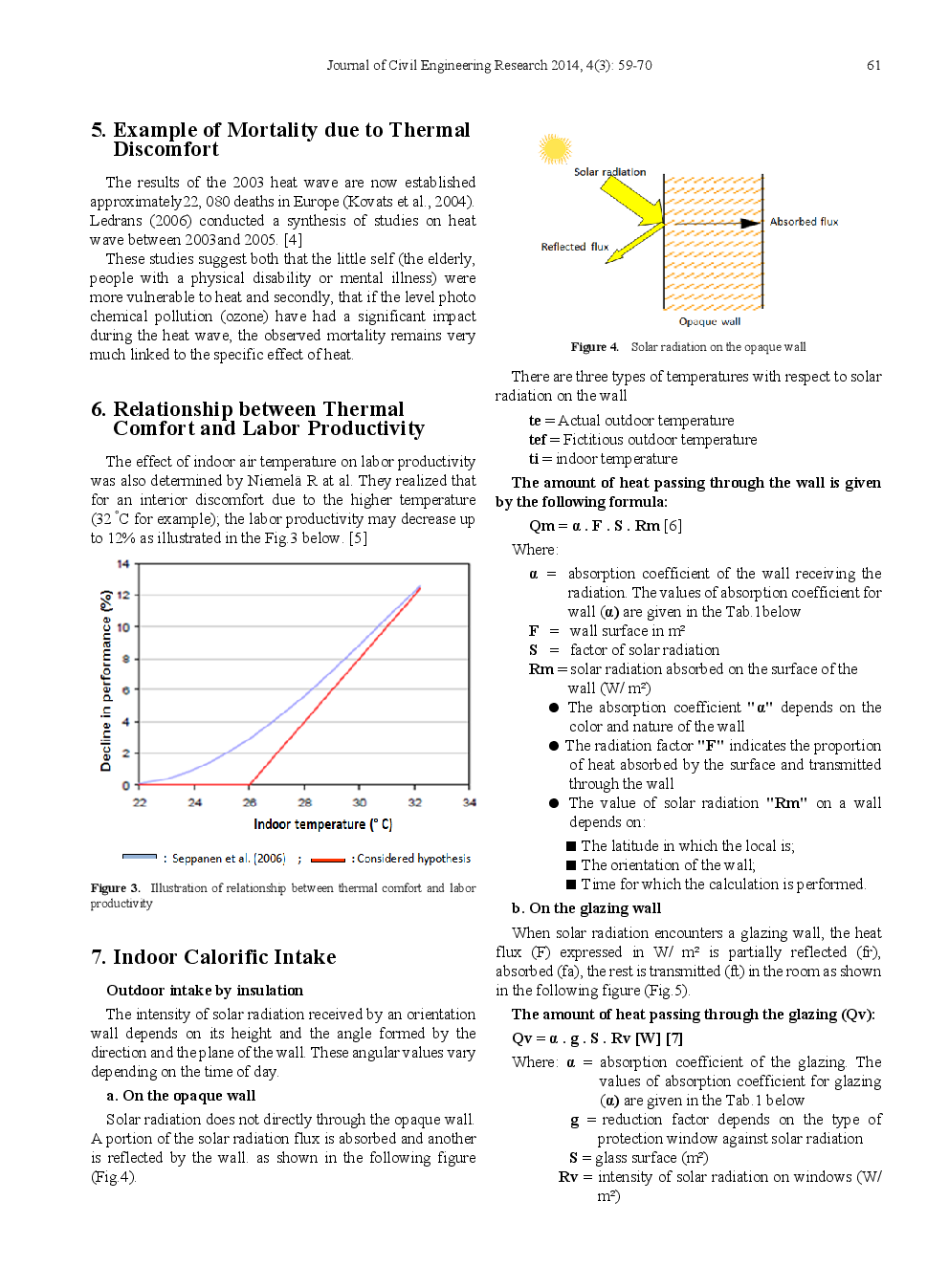 Study Of The Amount Of Solar Heat Through The Walls Of A House Built In Bujumbura City With Different Materials And Choice Of A Proper Facades Orientation For Its Internal Comfort - Page 4
