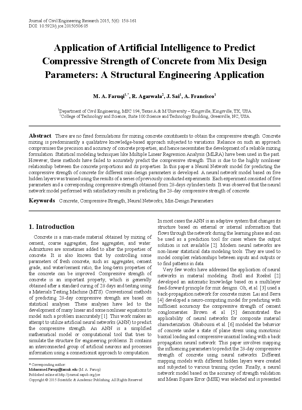 Application Of Artificial Intelligence To Predict Compressive Strength Of Concrete From Mix Design Parameters: A Structural Engineering Application - Page 2