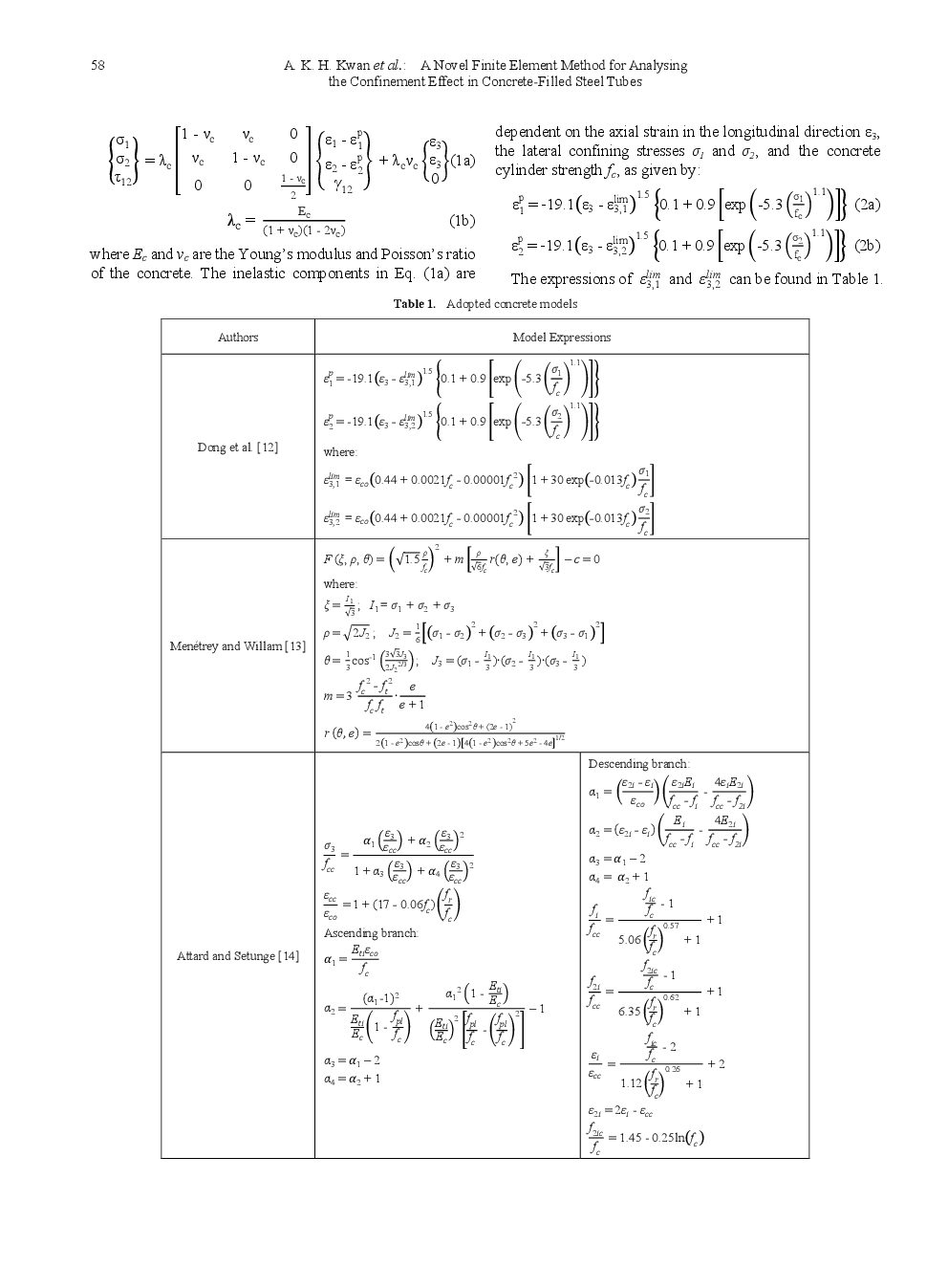 A Novel Finite Element Method For Analysing The Confinement Effect In Concrete-Filled Steel Tubes - Page 3