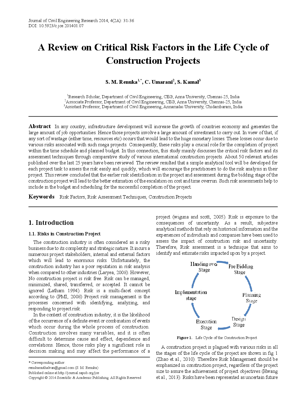 A Review On Critical Risk Factors In The Life Cycle Of Construction Projects - Page 2