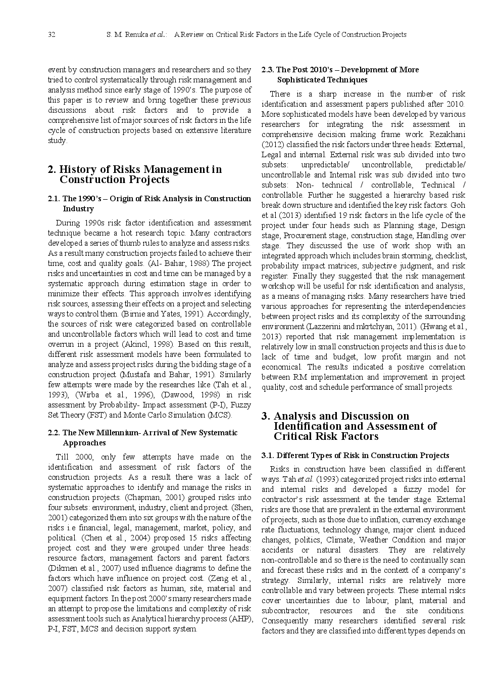 A Review On Critical Risk Factors In The Life Cycle Of Construction Projects - Page 3