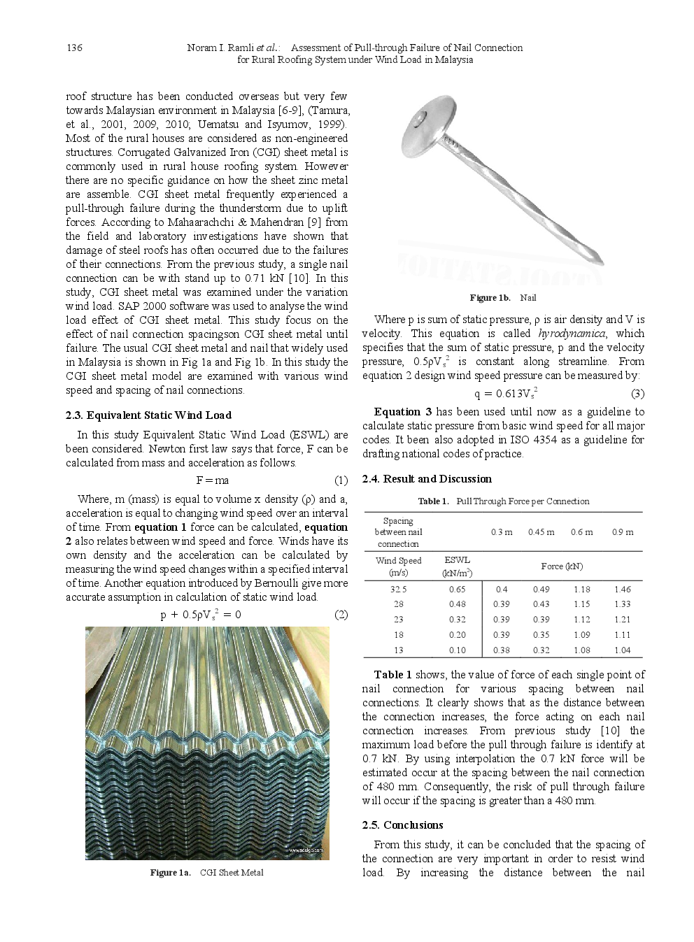 Assessment Of Pull-Through Failure Of Nail Connection For Rural Roofing System Under Wind Load In Malaysia - Page 3