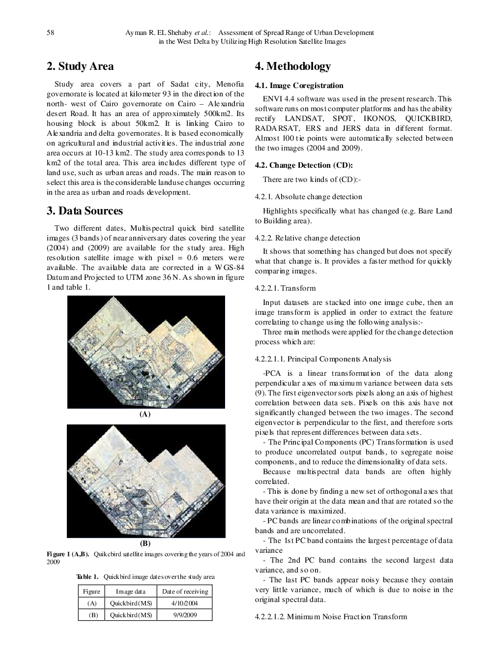Assessment Of Spread Range Of Urban Development In The West Delta By Utilizing High Resolution Satellite Images - Page 3