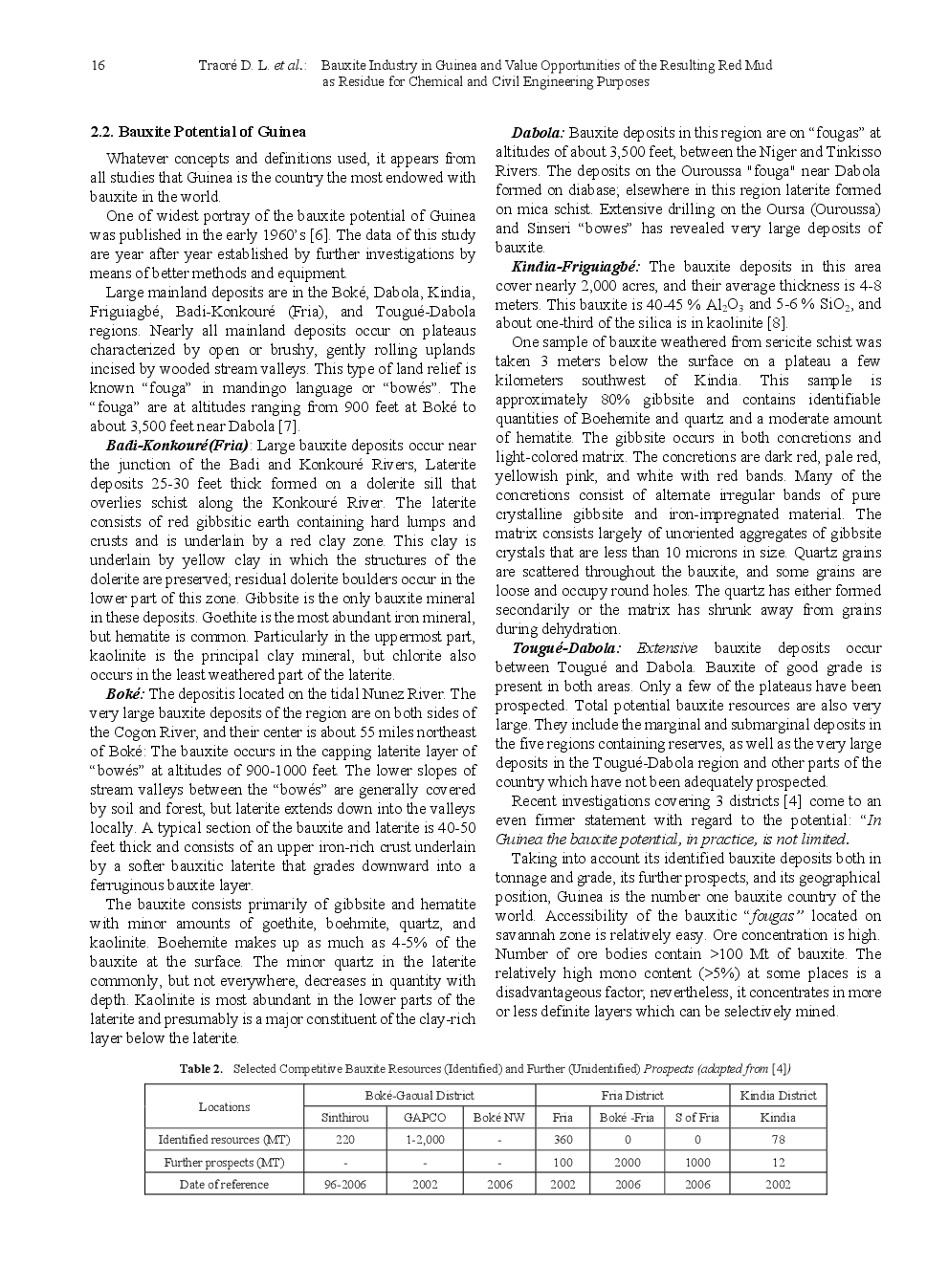 Bauxite Industry In Guinea And Value Opportunities Of The Resulting Red Mud As Residue For Chemical And Civil Engineering Purposes - Page 4