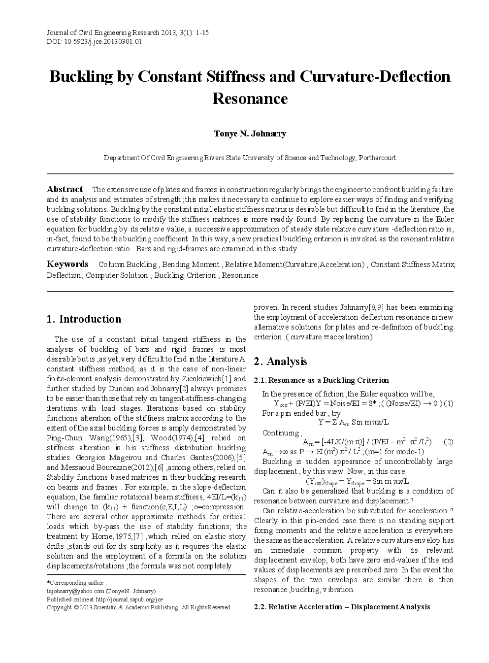 Buckling By Constant Stiffness And Curvature-Deflection Resonance - Page 2