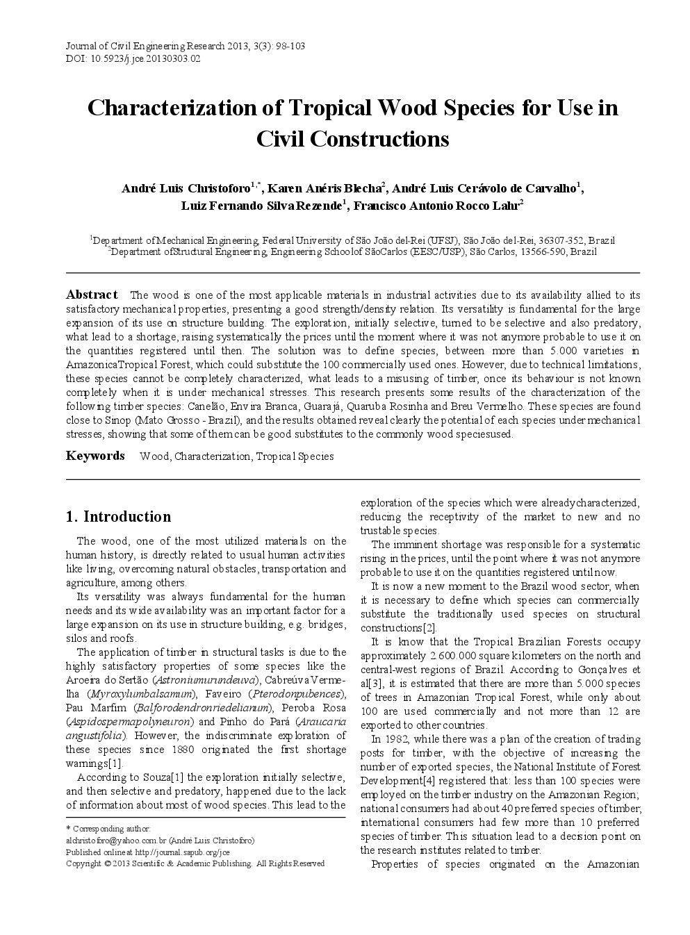 Characterization Of Tropical Wood Species For Use In Civil Constructions - Page 2