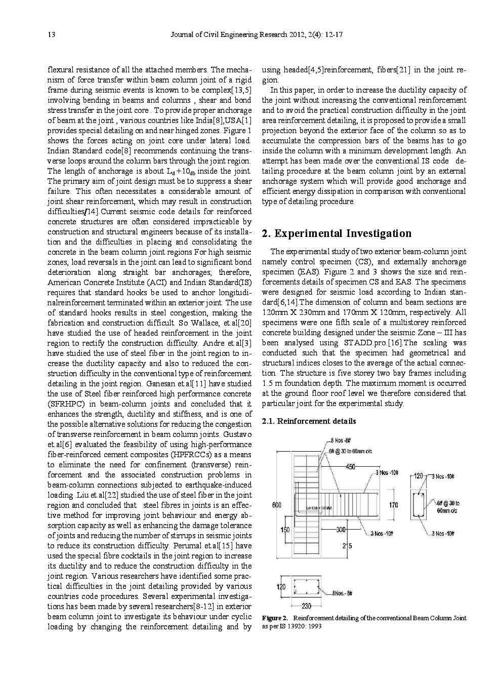Comparative Study On Behaviour Of Reinforced Beam-Column Joints With Reference To Anchorage Detailing - Page 3