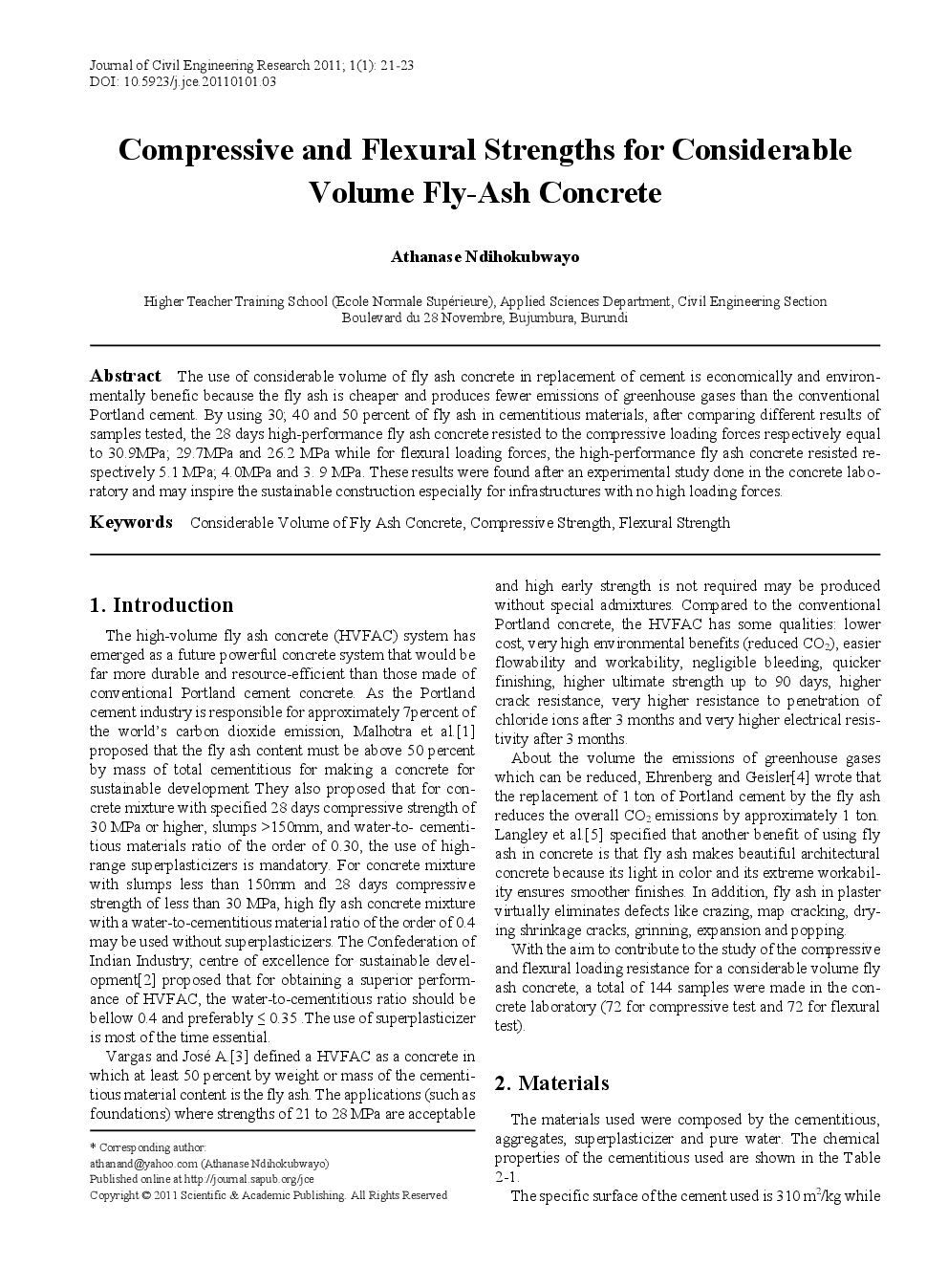 Compressive And Flexural Strengths For Considerable Volume Fly-Ash Concrete - Page 2