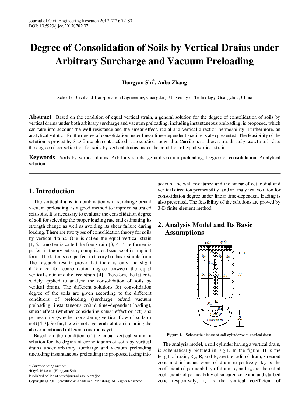 Degree Of Consolidation Of Soils By Vertical Drains Under Arbitrary Surcharge And Vacuum Preloading - Page 2