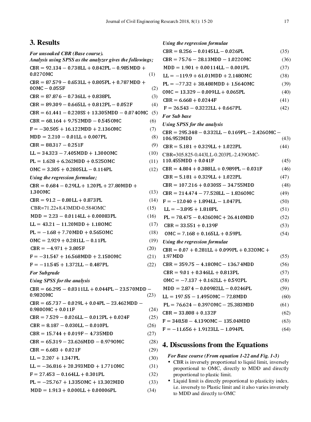 Development Of Analytical Relationships Among Engineering Properties Of Lateritic Soil As Pavement Materials - Page 4