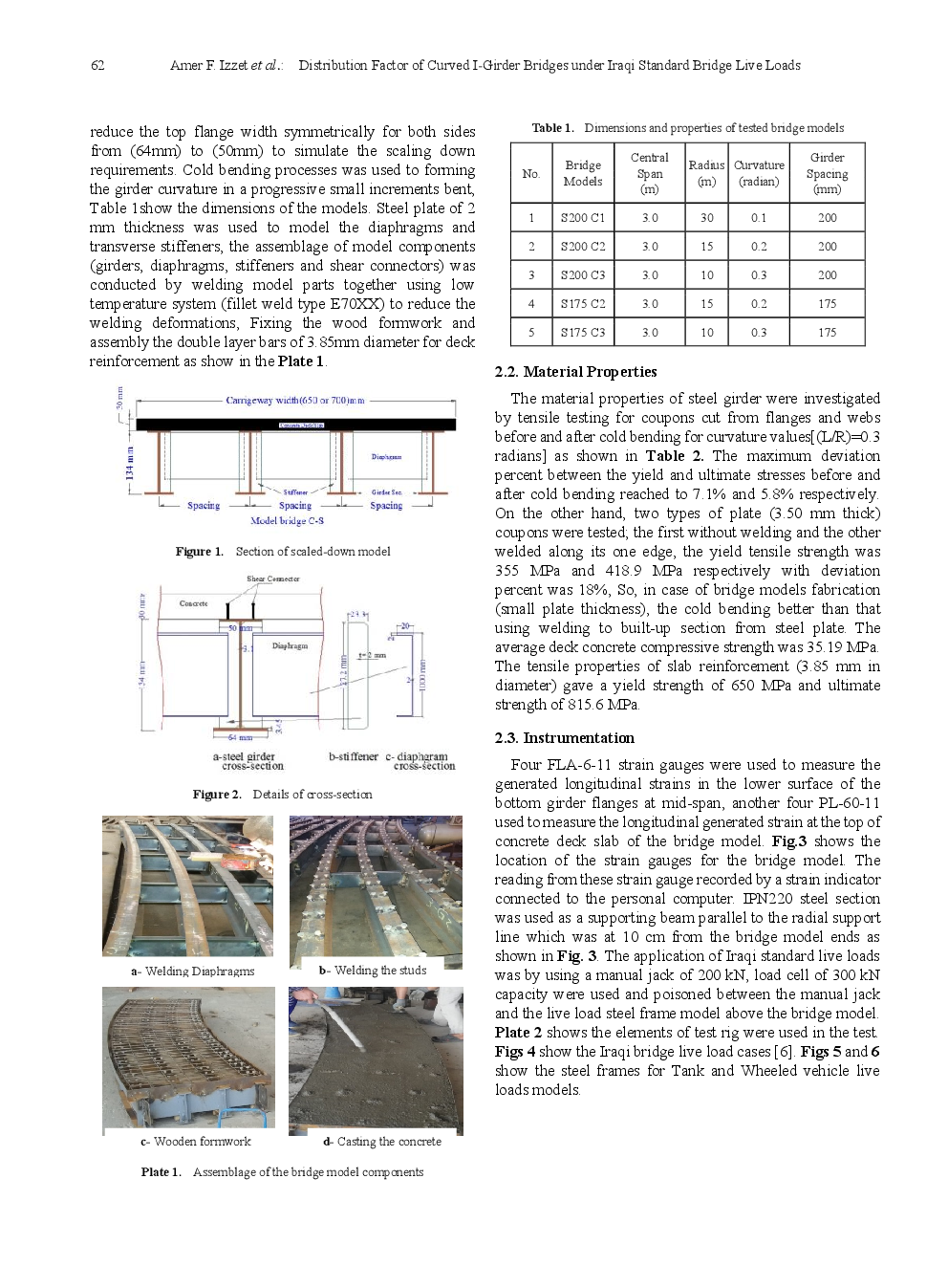 Distribution Factor Of Curved I-Girder Bridges Under Iraqi Standard Bridge Live Loads - Page 3