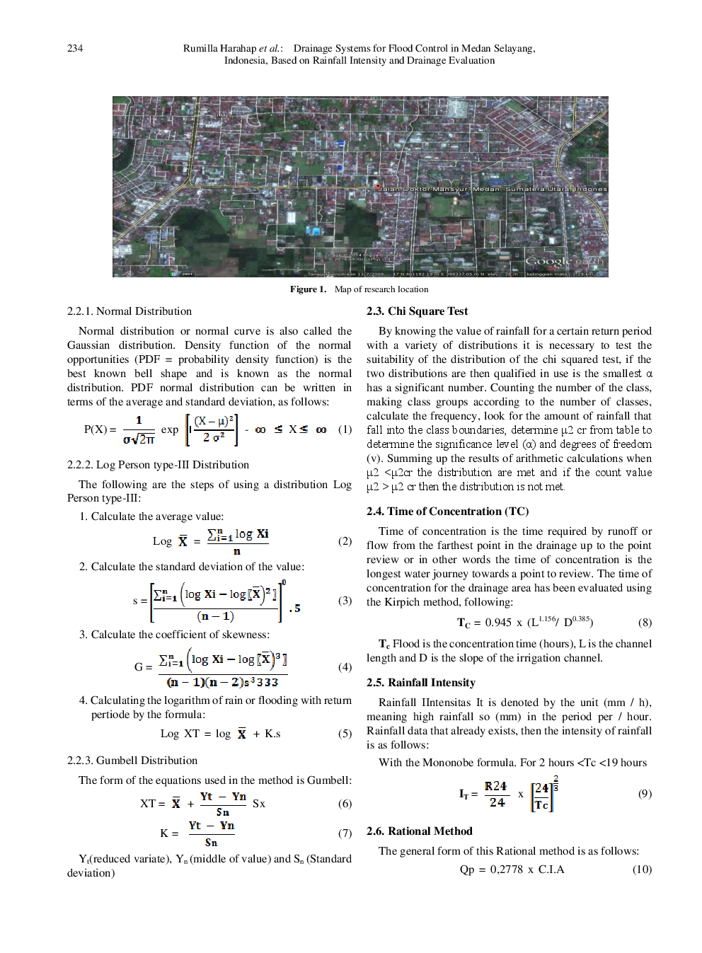 Drainage Systems For Flood Control In Medan Selayang, Indonesia, Based On Rainfall Intensity And Drainage Evaluation - Page 3