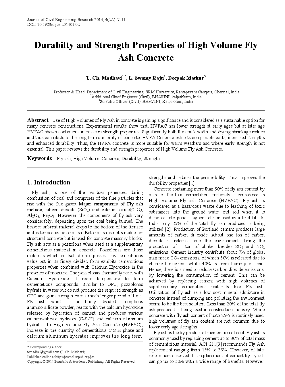Durabilty And Strength Properties Of High Volume Fly Ash Concrete - Page 2