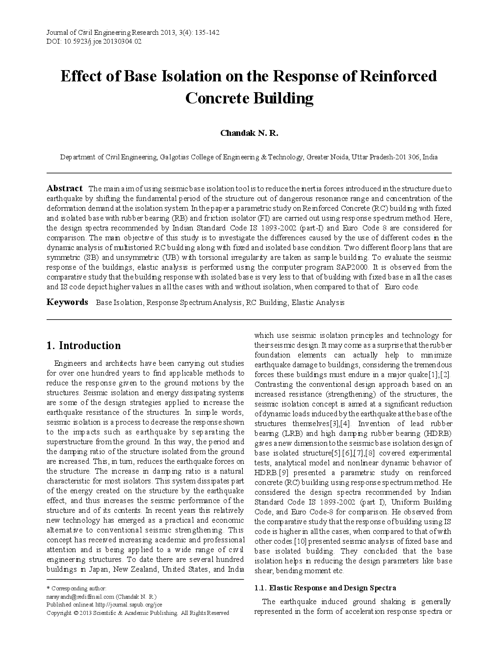 Effect Of Base Isolation On The Response Of Reinforced Concrete Building - Page 2