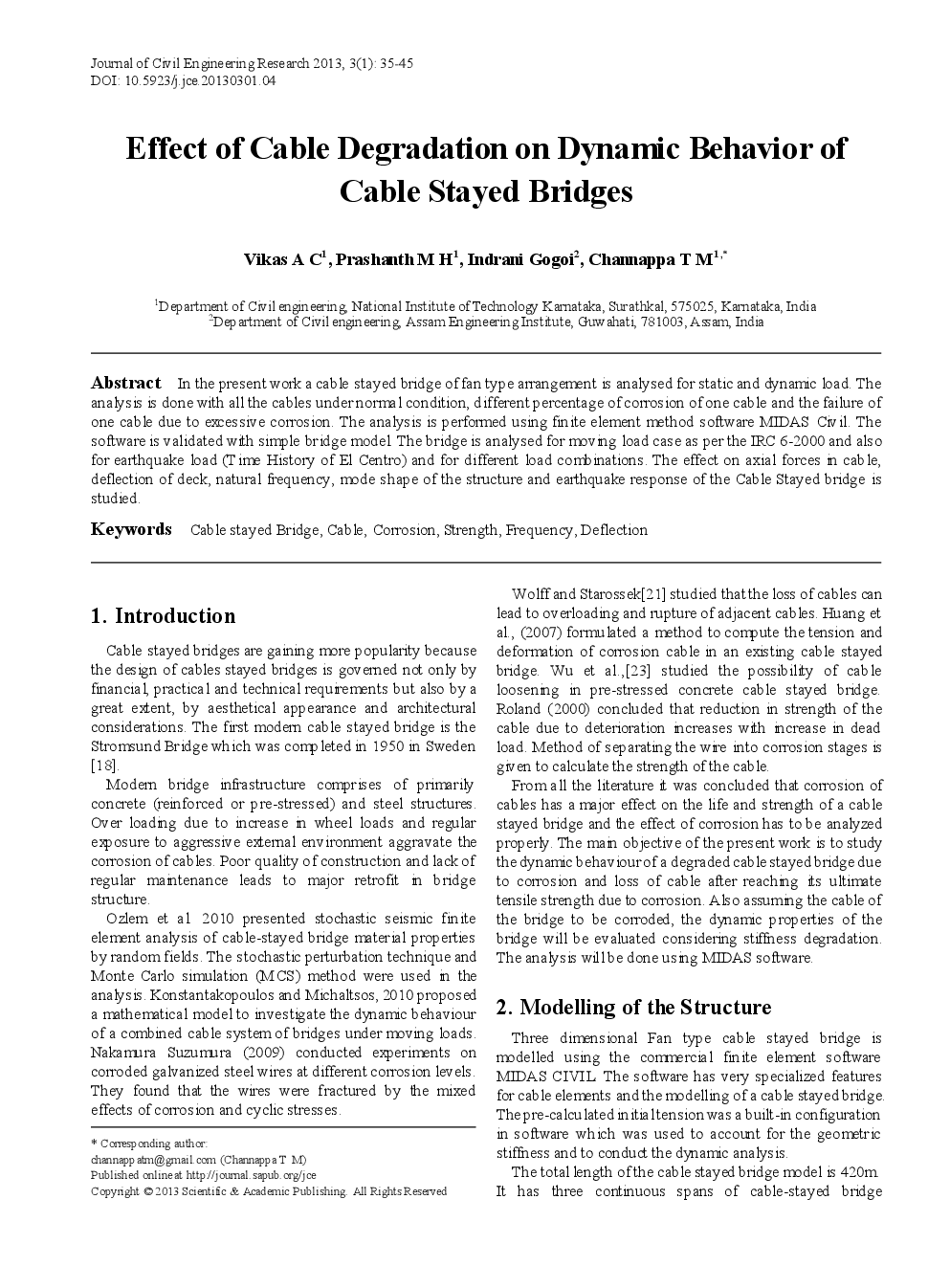 Effect Of Cable Degradation On Dynamic Behavior Of Cable Stayed Bridges - Page 2