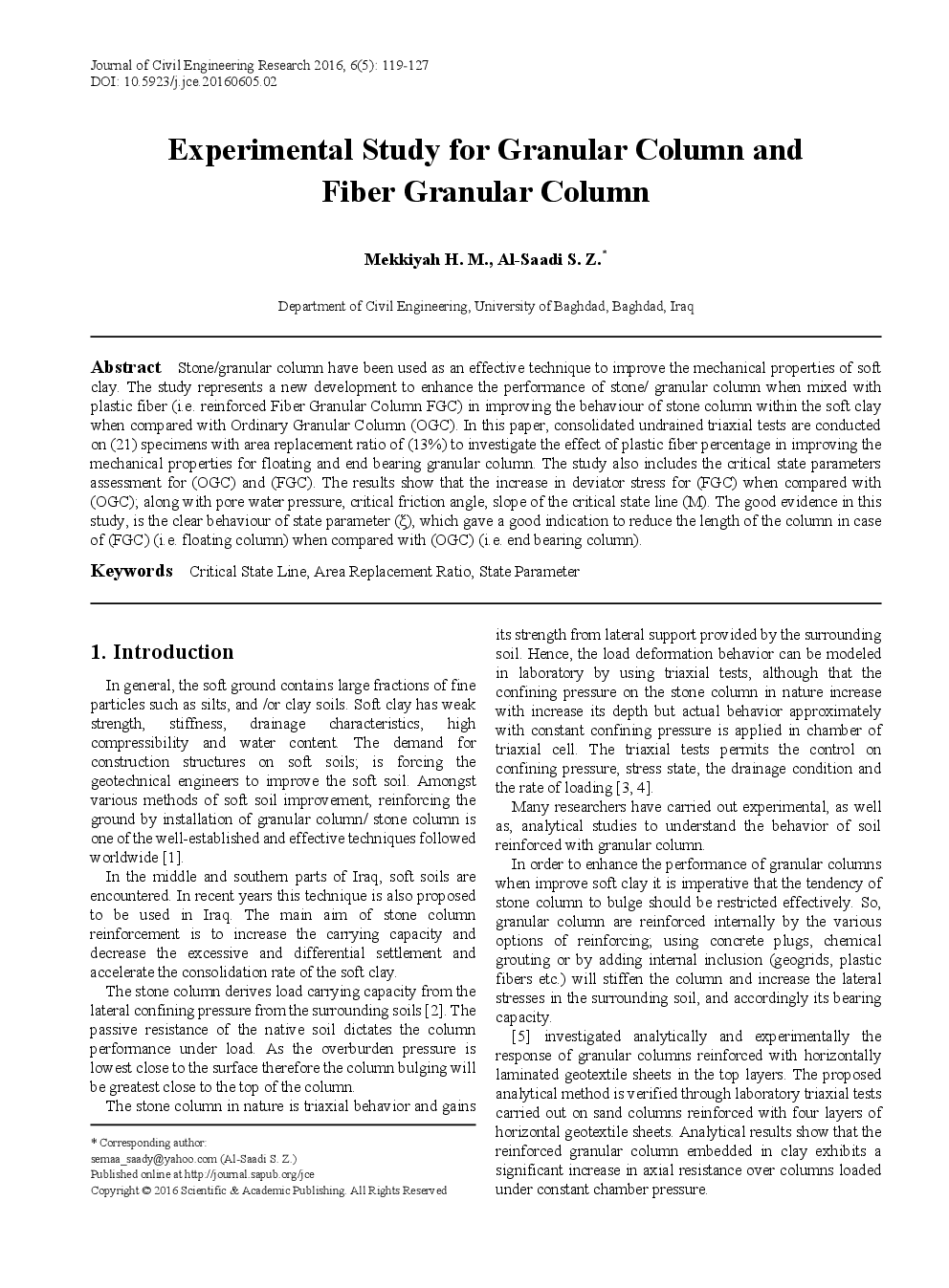 Experimental Study For Granular Column And Fiber Granular Column - Page 2