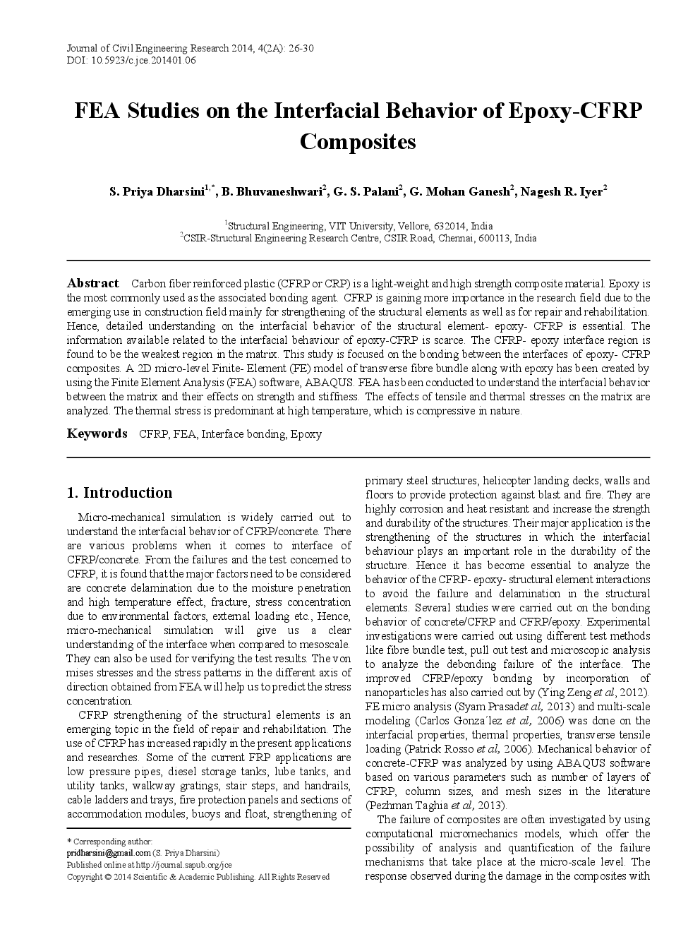 FEA Studies On The Interfacial Behavior Of Epoxy-CFRP Composites - Page 2