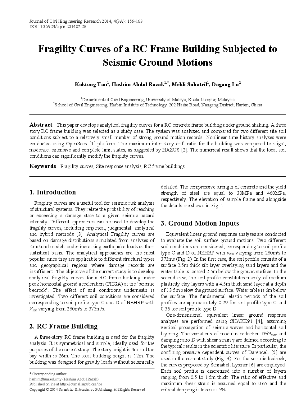 Fragility Curves Of A RC Frame Building Subjected To Seismic Ground Motions - Page 2