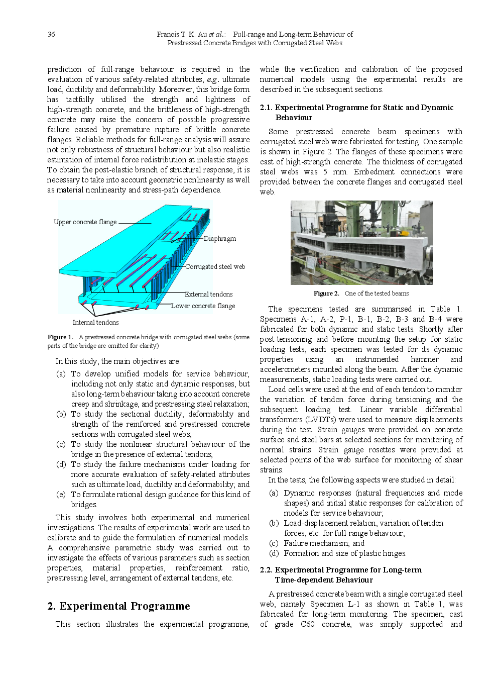 Full-Range And Long-Term Behaviour Of Prestressed Concrete Bridges With Corrugated Steel Webs - Page 3