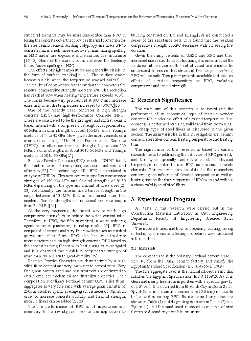 Influence Of Elevated Temperatures On The Behavior Of Economical Reactive Powder Concrete - Page 3