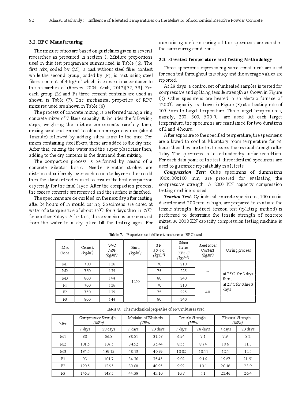 Influence Of Elevated Temperatures On The Behavior Of Economical Reactive Powder Concrete - Page 5